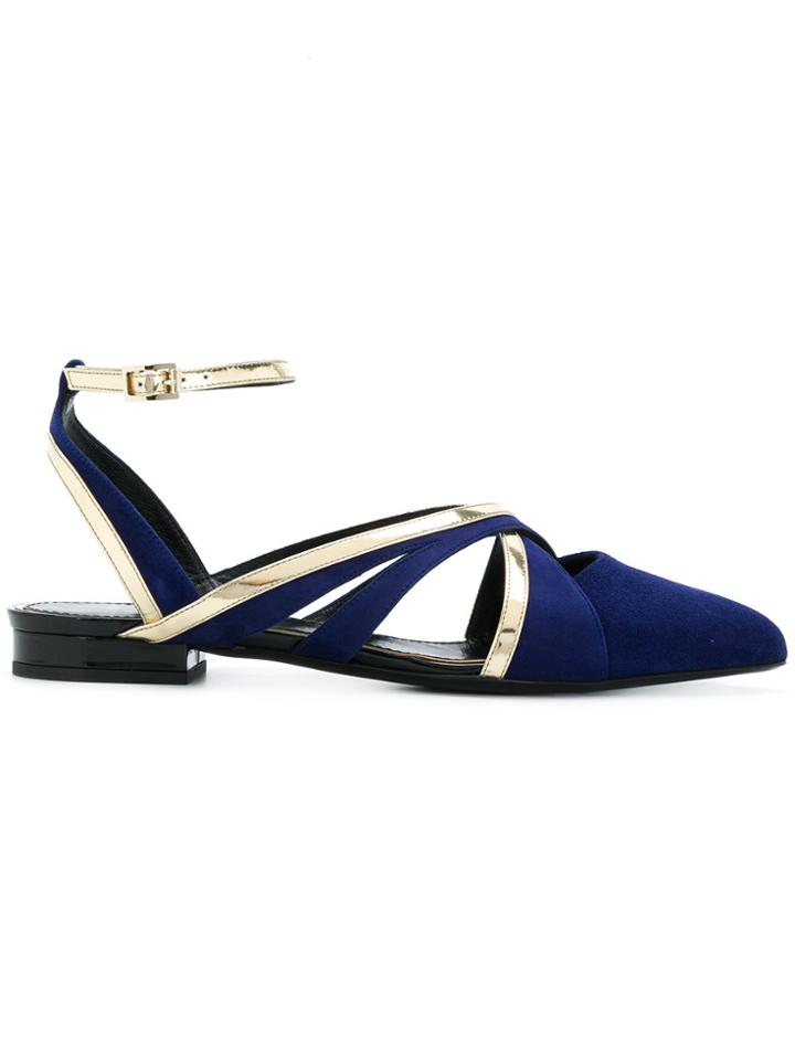 Lanvin Flat Pointed Sandals - Blue