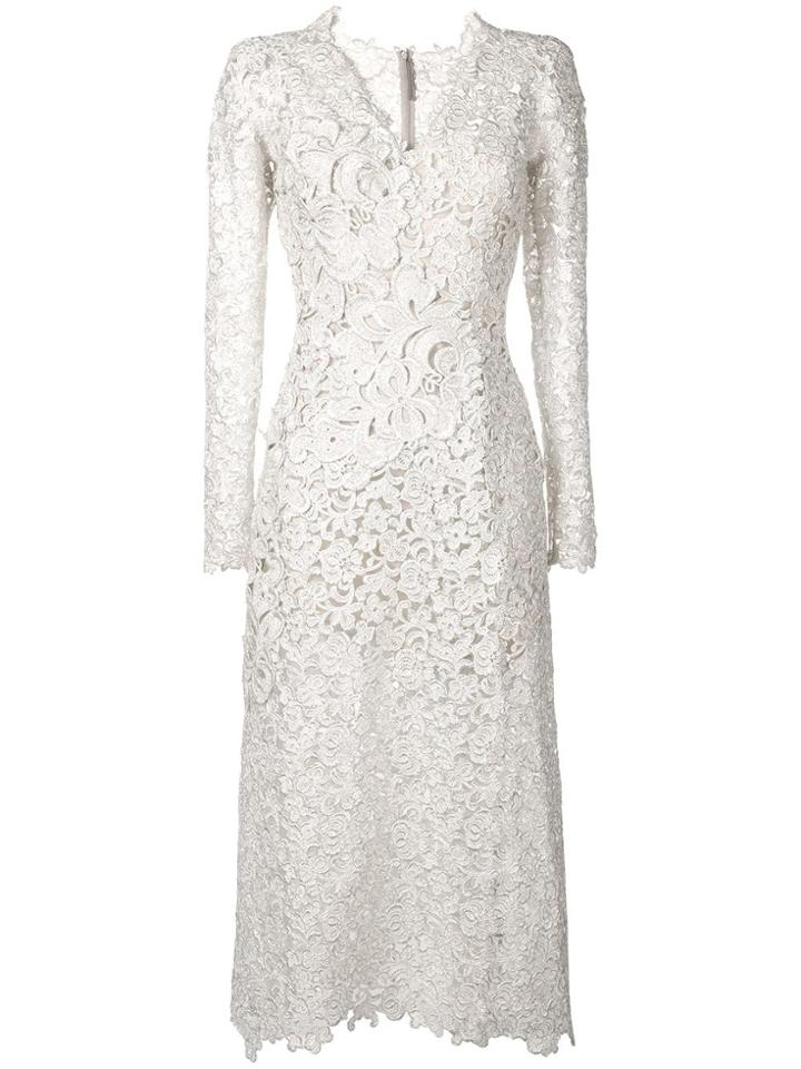 Ermanno Scervino Flower Lace Dress - Metallic