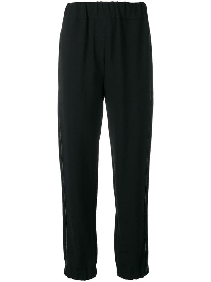 Smarteez Fitted Track Pant Trousers - Black