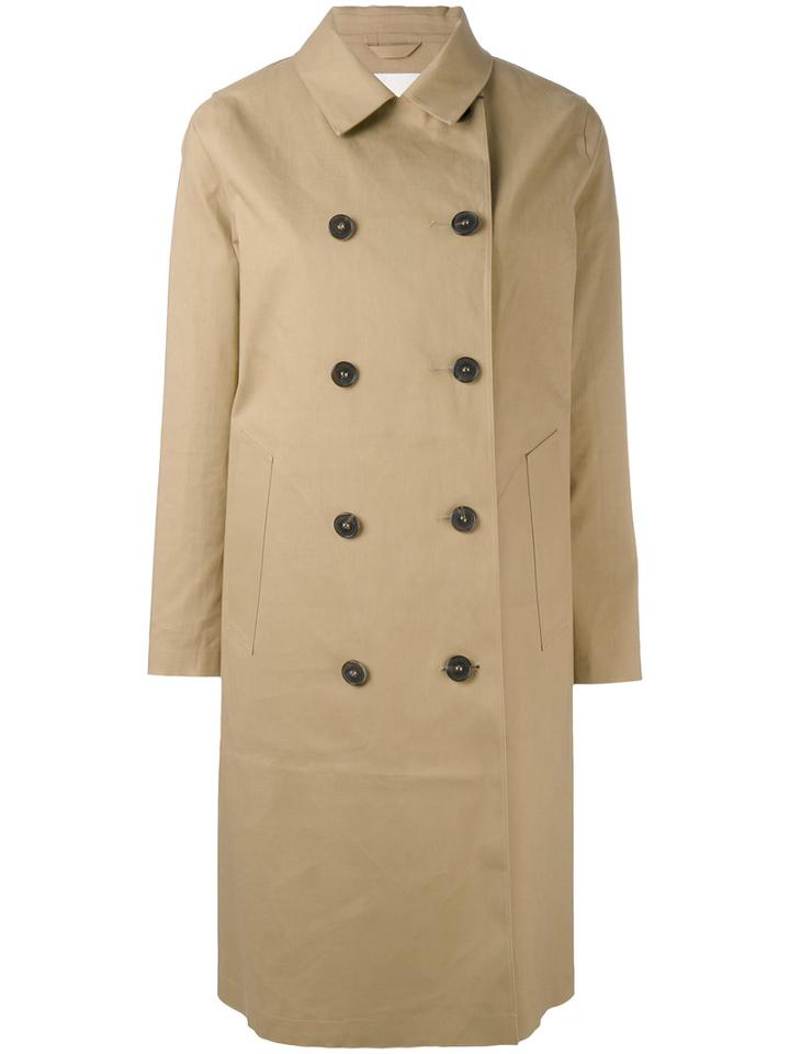 Mackintosh - Button Front Trench Coat - Women - Cotton - 34, Nude/neutrals, Cotton