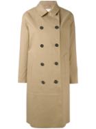 Mackintosh - Button Front Trench Coat - Women - Cotton - 34, Nude/neutrals, Cotton