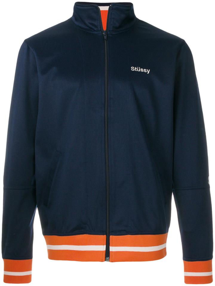Stussy Contrast Hem Sport Jacket - Blue