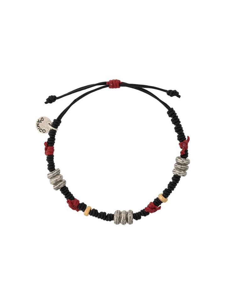 Andrea D'amico Beaded And Knots Bracelet - Black