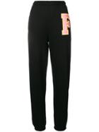 Fiorucci Letter Print Track Pants - Black