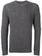 Edwin Cable Knit Sweater - Grey