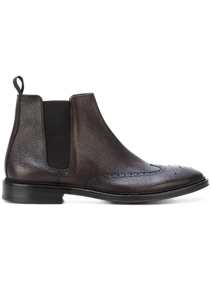 Corneliani Hi-top Classic Brogues - Brown