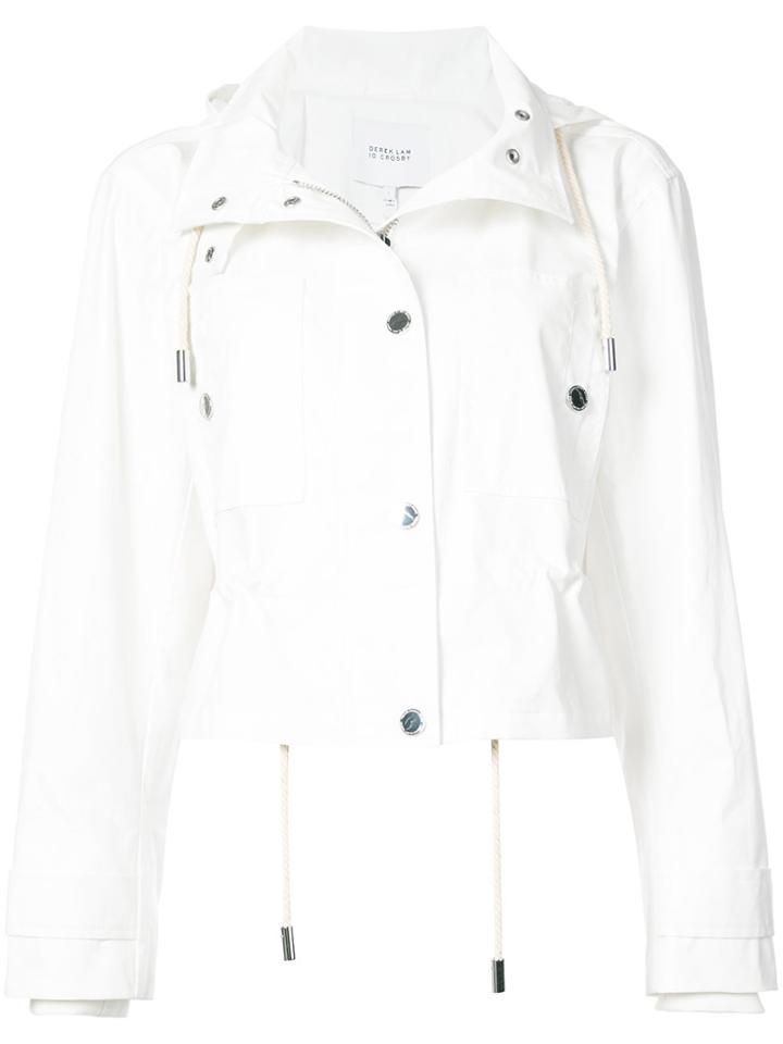 Derek Lam 10 Crosby Cropped Hooded Parka - White