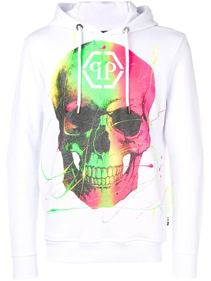 Philipp Plein Skull Hoodie - White
