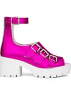 Swear Olga 1 Metallic Sandals, Women's, Size: 37, Pink/purple, Leather/rubber