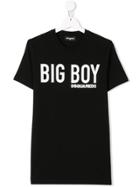 Dsquared2 Kids Teen Big Boy Print T-shirt - Black