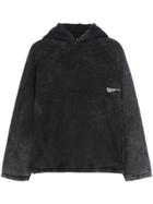 Martine Rose Logo Print Oversized Cotton Hoodie - Black