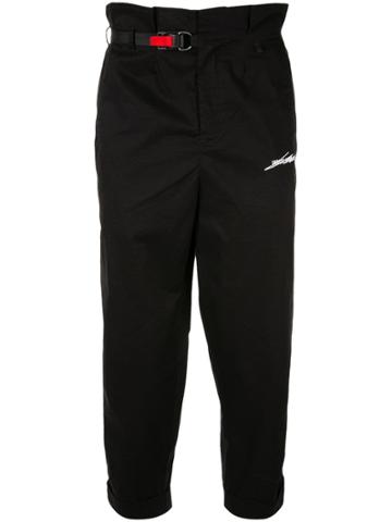 Indice Studio Belted Cropped Trousers - Black
