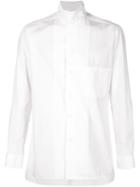 Yohji Yamamoto Stand Collar Shirt, Men's, Size: 3, White, Cotton