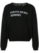 Enfants Riches Déprimés Knit Logo Print Jumper - Black