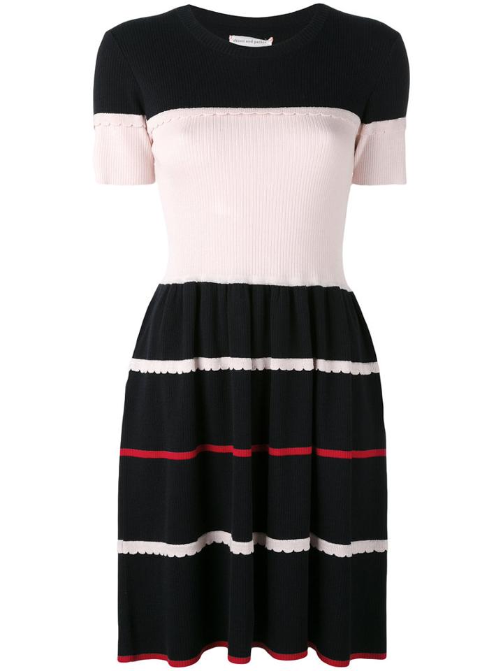 Chinti And Parker - Colour Block Dress - Women - Silk/cotton - M, Blue, Silk/cotton