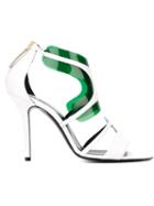 Pierre Hardy 'white Blue Green Shades' Sandals