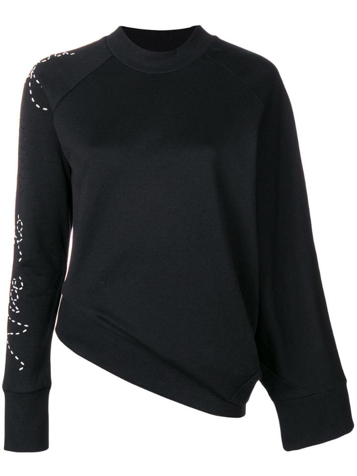 Y-3 Y-3 Adidas X Yohji Yamamoto Angled Waist Slogan Sweater - Black