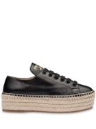 Prada Madras Platform Sneakers - Black
