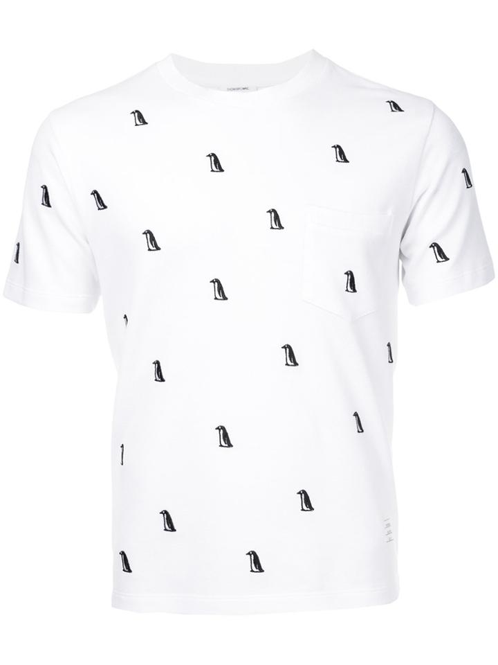 Thom Browne Penguin Embroidery T-shirt - White