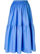 Stella Mccartney Elasticated Waist Midi Skirt - Blue