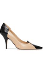 Burberry Brogue Detail Two-tone Leather Pumps - Neutrals