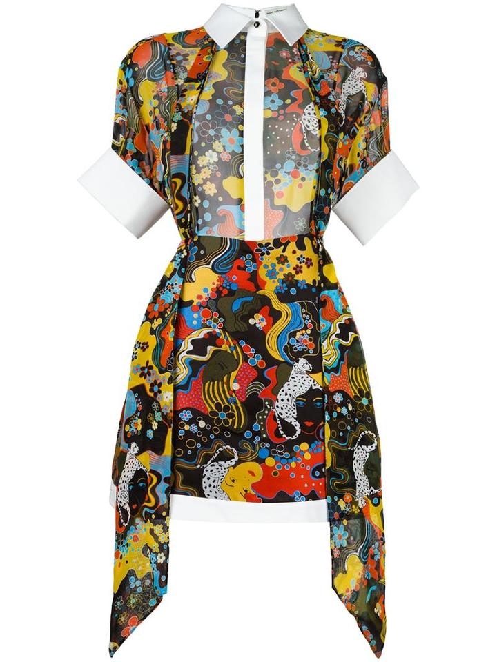 Mary Katrantzou Hayward Dress, Women's, Size: 8, Black, Silk/polyester/viscose/cotton