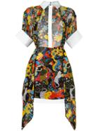 Mary Katrantzou Hayward Dress, Women's, Size: 8, Black, Silk/polyester/viscose/cotton