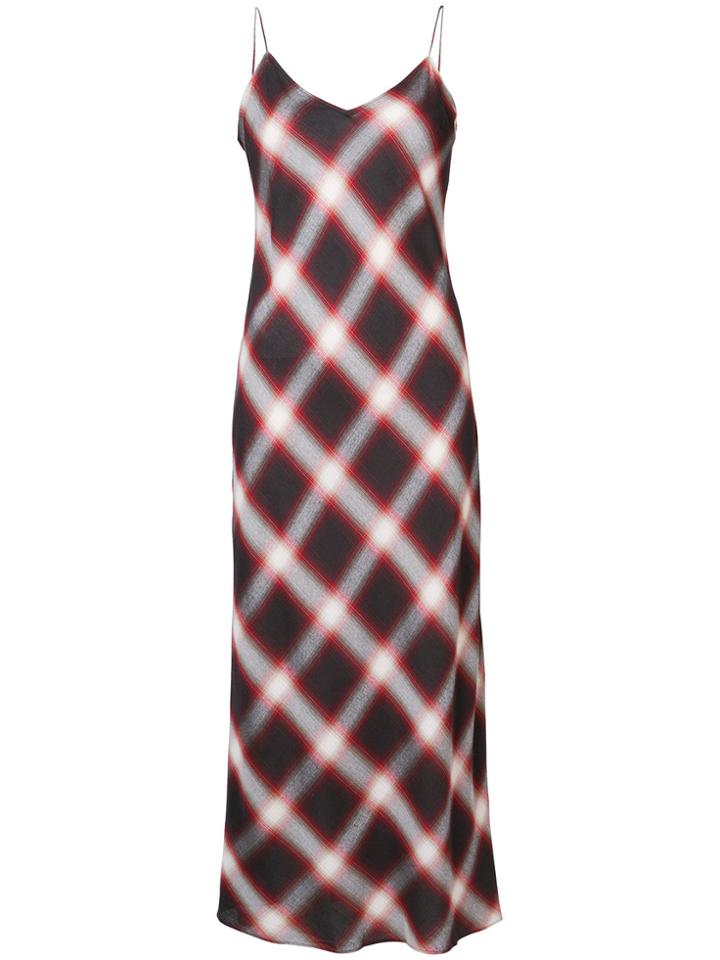 Vince Checked Cami Dress - Red