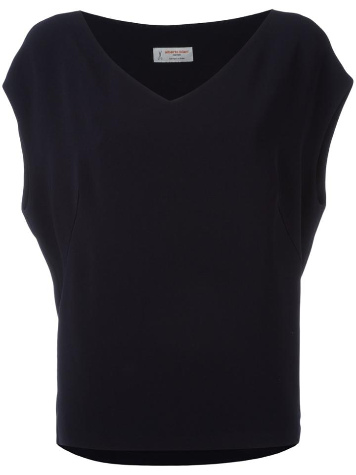 Alberto Biani V-neck Blouse - Blue