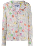 Chanel Pre-owned Ice Cream Printed Shirt - Blue