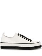 Ann Demeulemeester Bi-colour Low-top Trainers - White