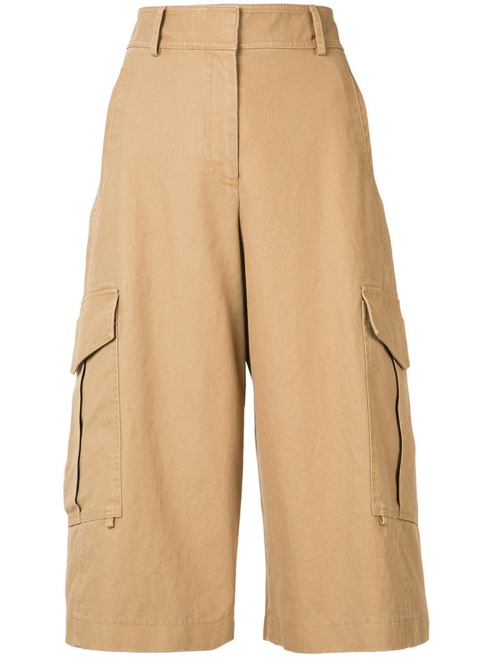Sies Marjan - Cropped Cargo Trousers - Women - Cotton - 6, Brown, Cotton