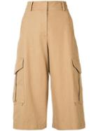 Sies Marjan - Cropped Cargo Trousers - Women - Cotton - 6, Brown, Cotton
