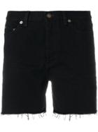 Saint Laurent Baggy Denim Shorts - Black