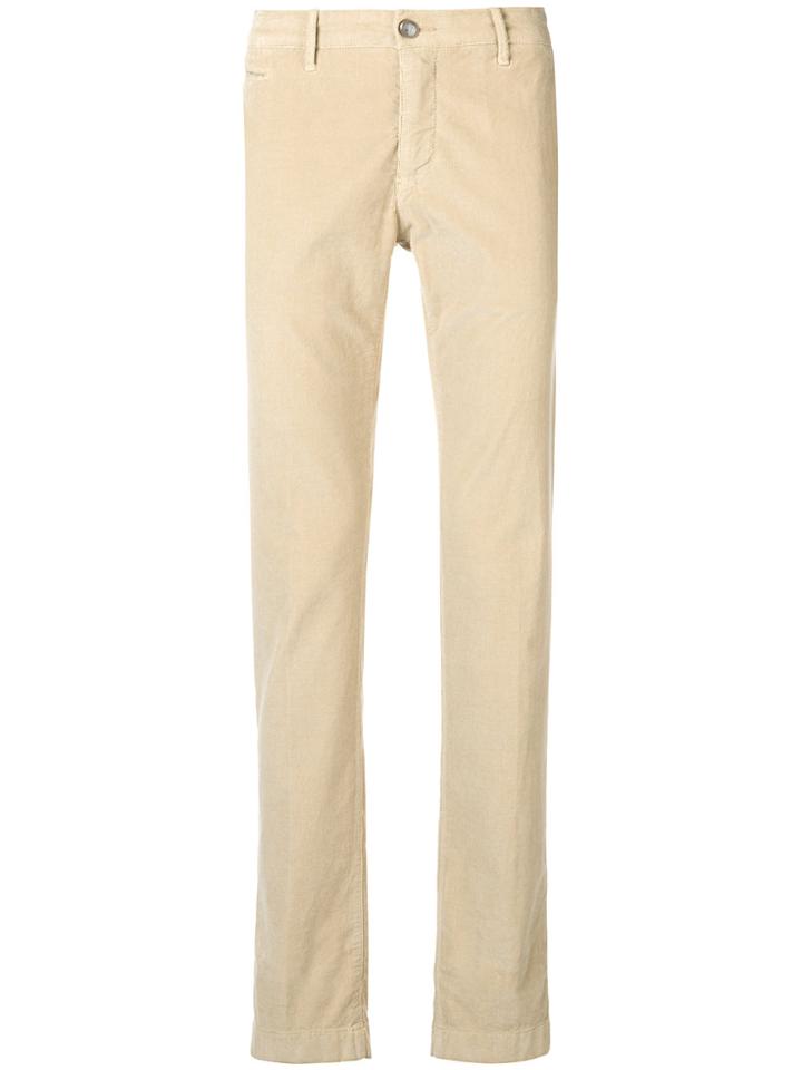 Jacob Cohen Bobby Corduroy Straight Leg Trousers - Nude & Neutrals