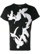 Ann Demeulemeester Flying Bird Print T-shirt, Men's, Size: Small, Black, Cotton