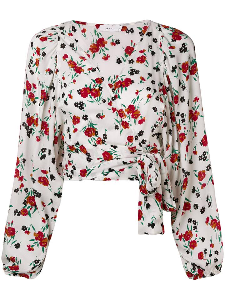 A.l.c. Floral Wrap Blouse - White