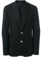 Dolce & Gabbana Textured Blazer, Men's, Size: 50, Black, Cotton/acetate/cupro