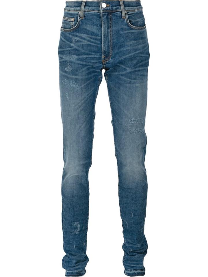 Amiri Skinny Jeans, Men's, Size: 30, Blue, Cotton/spandex/elastane