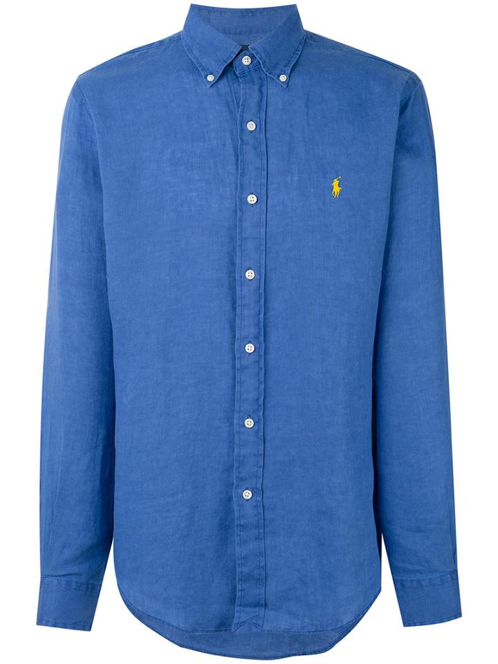 Polo Ralph Lauren - Classic Shirt - Men - Linen/flax - S, Blue, Linen/flax