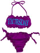 Alberta Ferretti Kids Teen Thursday Print Bikini - Purple