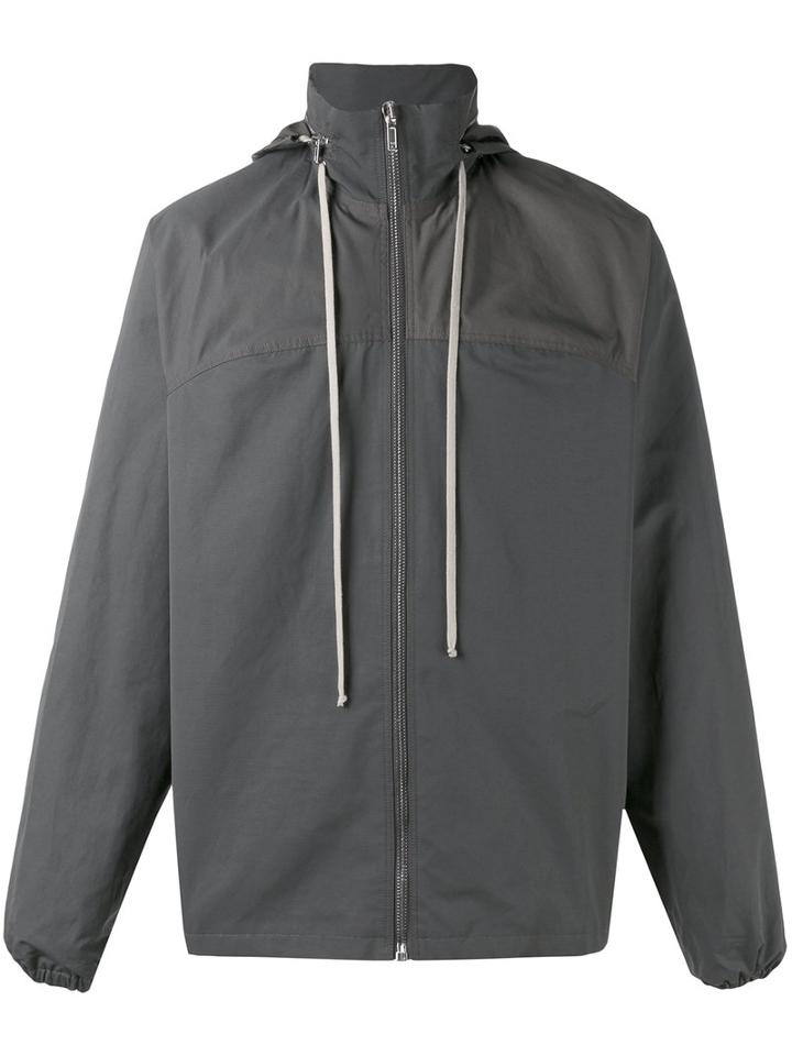 Rick Owens Drkshdw - Long Sleeve Hooded Jacket - Men - Cotton/polyamide - S, Green, Cotton/polyamide