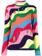 Mira Mikati Rainbow Marshmallow Roll Neck Jumper - Multicolour