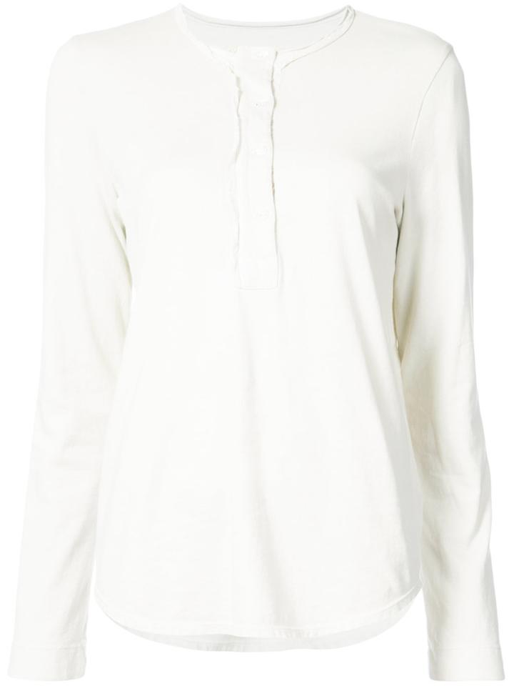 Raquel Allegra Bowie Henley Blouse - White