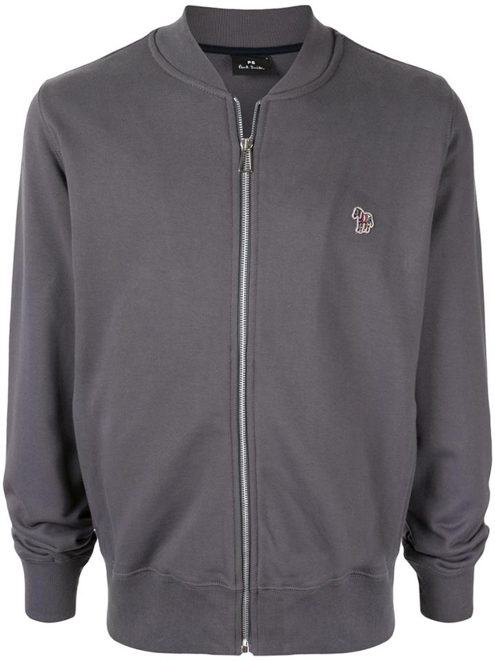 Ps Paul Smith Zip Front Sweatshirt - Grey