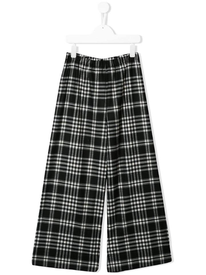 Il Gufo Check Pattern Trousers - Black