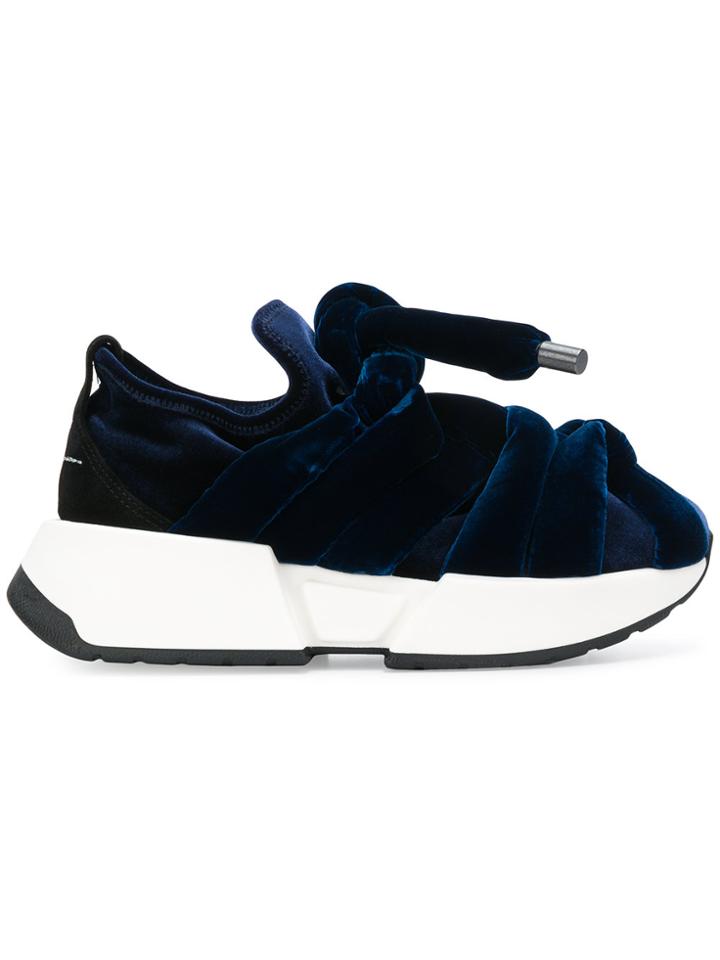 Mm6 Maison Margiela Bow Tie Sneakers - Blue
