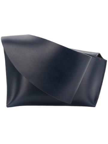 Venczel Built-in Wrist Handle Foldover Clutch - Blue