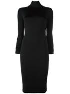 Pierre Balmain Fitted Midi Dress, Women's, Size: 38, Black, Spandex/elastane/viscose