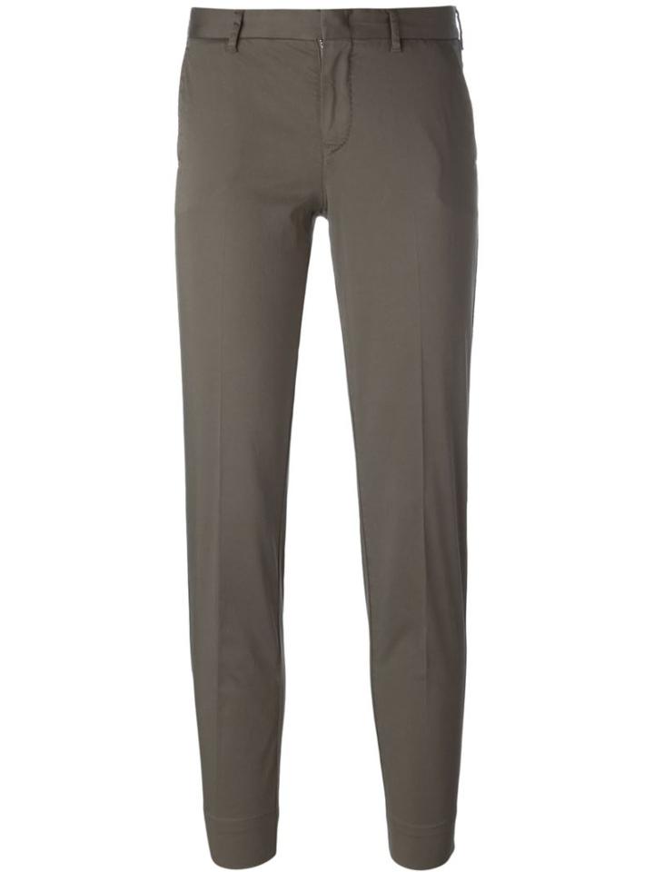 Pt01 Slim Chino Trousers, Women's, Size: 46, Grey, Cotton/spandex/elastane